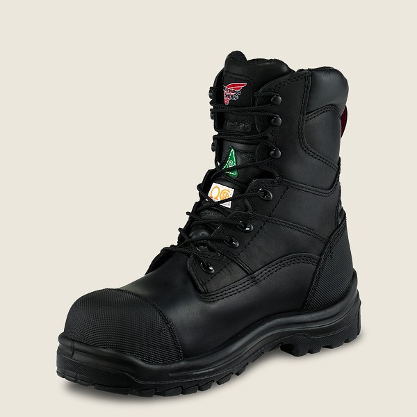 Red Wing Safety Boots Black - Mens King Toe® - 8-inch Waterproof Csa Toe - 6731-XVQKA